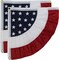 In the Breeze 3707 - Patriotic Ruffle Corner Bunting - Set of 2 - Outdoor Red, White and Blue Decoration